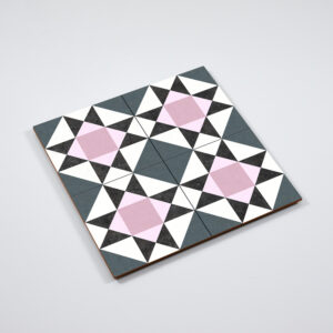 vloertegel / wandtegel penta roze vintage 45x45 4 in 1