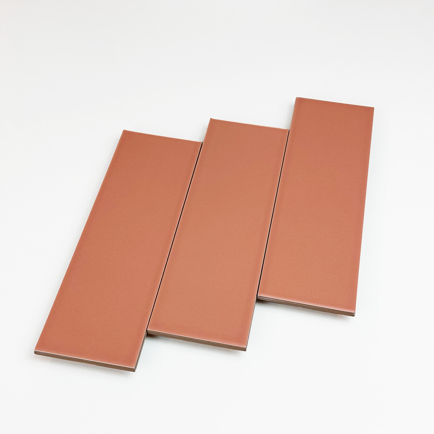 Wandtegel Nara terracotta mat 8x25 | Tegels in Huis - De