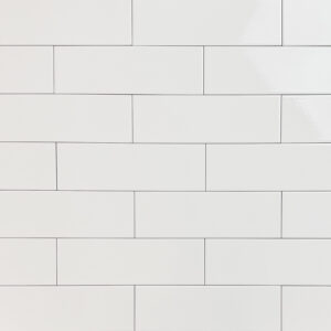 Wandtegel Solo wit ecru glans 8×25 craquele