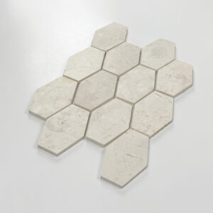 mozaïek hexagonal kanawa wit 25x37