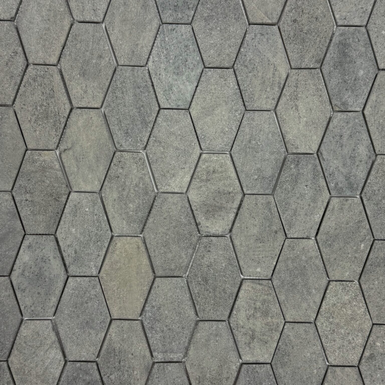 mozaïek hexagonal meno donker grijs 25x37