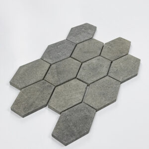mozaïek hexagonal meno donker grijs 25x37