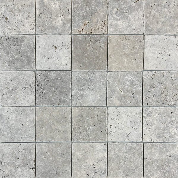 mozaiek travertino zilver grijs 10x10
