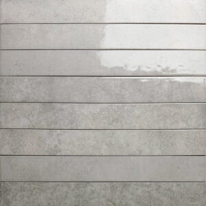 wandtegel verticale handvorm dim grijs 5x40