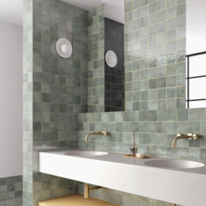 wandtegel verticale handvorm field lichtgroen 10x10