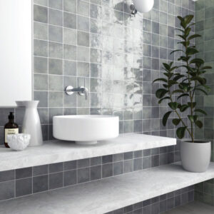 wandtegel verticale handvorm moody lichtblauw 10x10