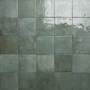 Wandtegel Verticale handvorm moss donkergroen 10×10