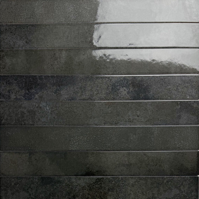 wandtegel verticale handvorm soot zwart 5x40