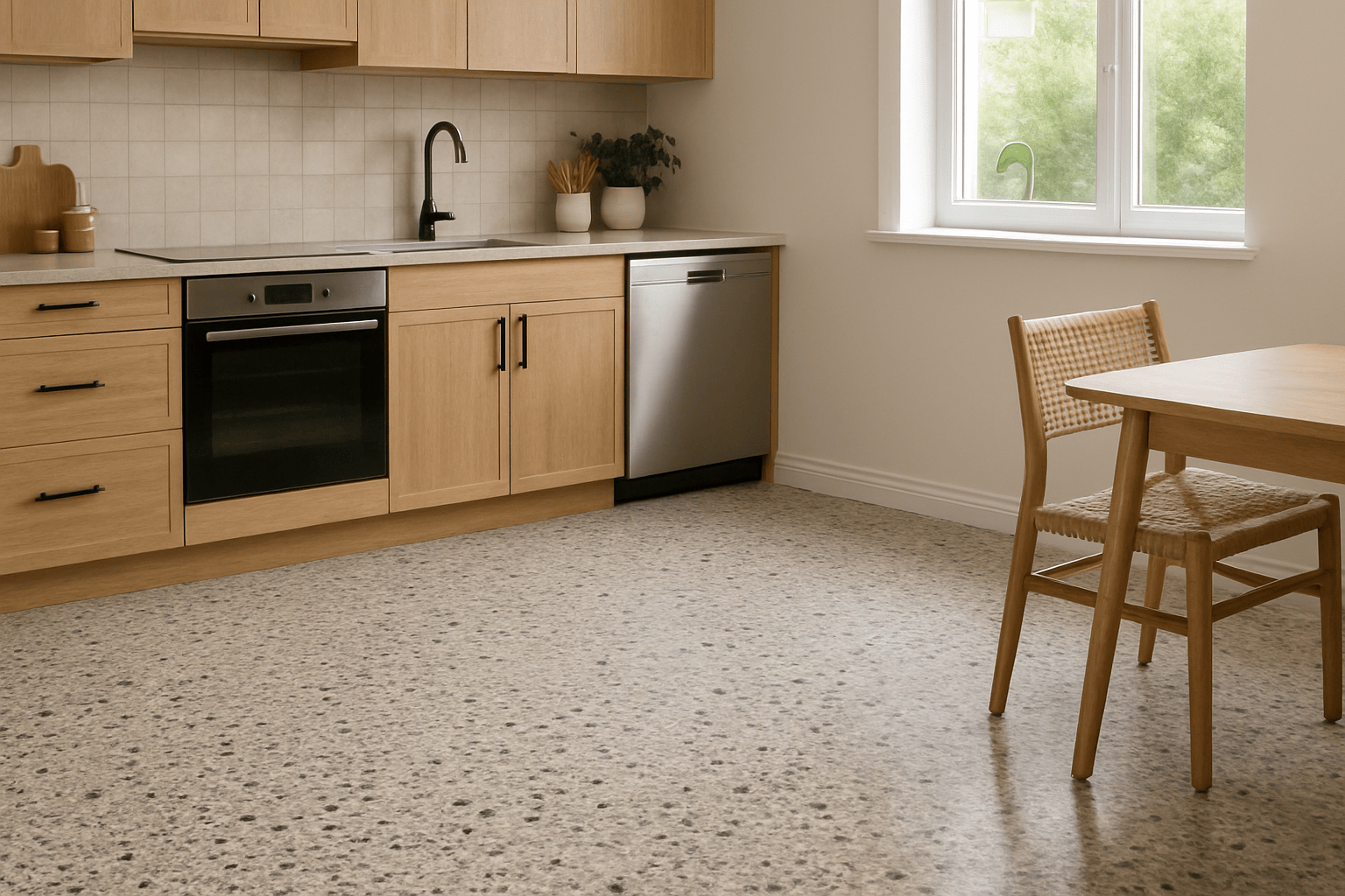 granito vloer in keuken