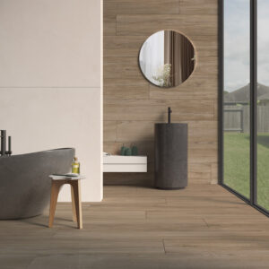 houtlook tegel fika taupe 30x180 gerectificeerd