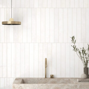 wandtegel verticale handvorm clean wit 5x40