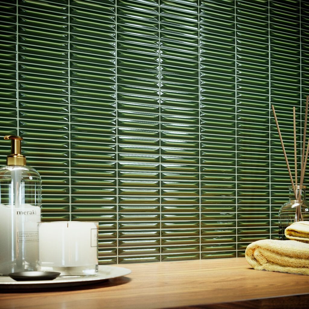 wandtegel kitkat arrow victorian groen 1,5x10 cm