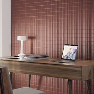 Wandtegel Metallica ribbel zilver 5×30 cm