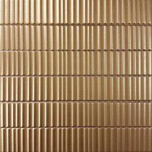 Wandtegel Metallica ribbel zilver 5×30 cm