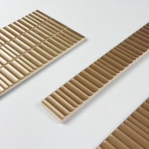 wandtegel metallica ribbel goud 5x30 cm