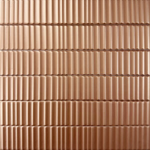 Wandtegel Metallica ribbel zilver 5×30 cm