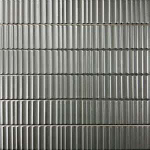 wandtegel metallica ribbel zilver 5x30 cm