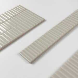 wandtegel tokyo ribbel light grey 5x30 cm