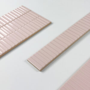 wandtegel tokyo ribbel blush roze 5x30 cm
