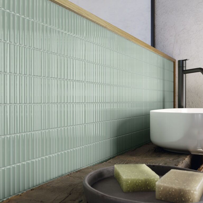 wandtegel tokyo ribbel fern groen 5x30 cm