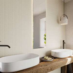 wandtegel tokyo ribbel licht grijs 5x30 cm