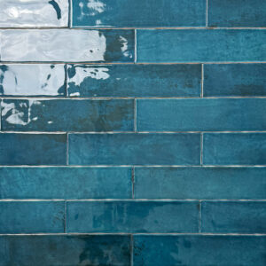 wandtegel handvormlook nairobi blauw 7,5x30 cm