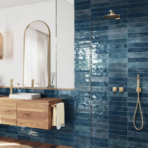 wandtegel handvormlook nairobi blauw 7,5x30 cm