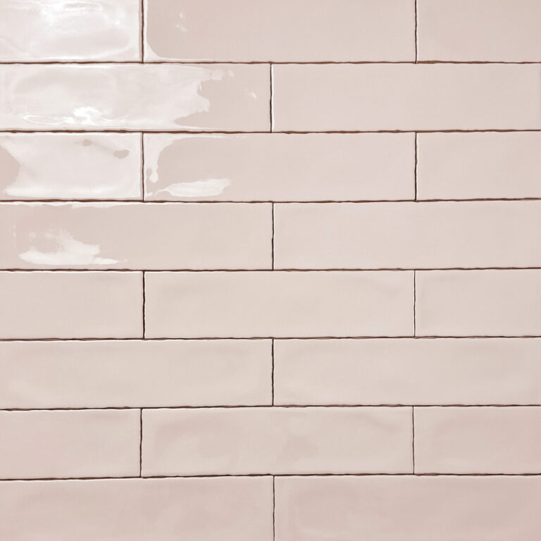 wandtegel handvormlook rural roze blush 7,5x30 cm