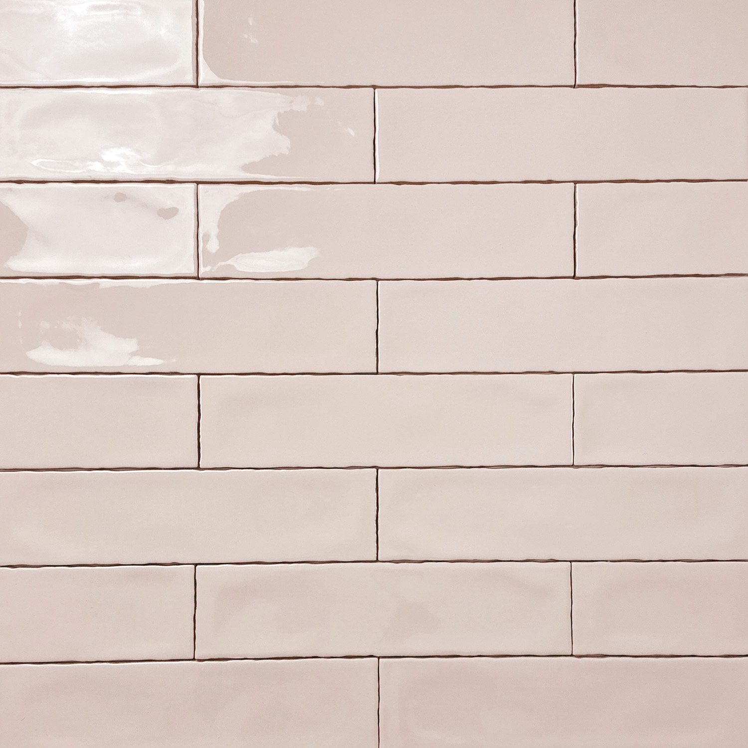 wandtegel handvormlook rural roze blush 7,5x30 cm