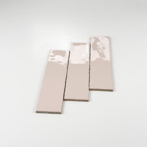 wandtegel handvormlook rural roze blush 7,5x30 cm