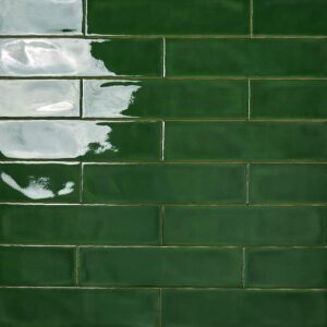 Wandtegel handvormlook Rural zwart glans 7,5×30 cm