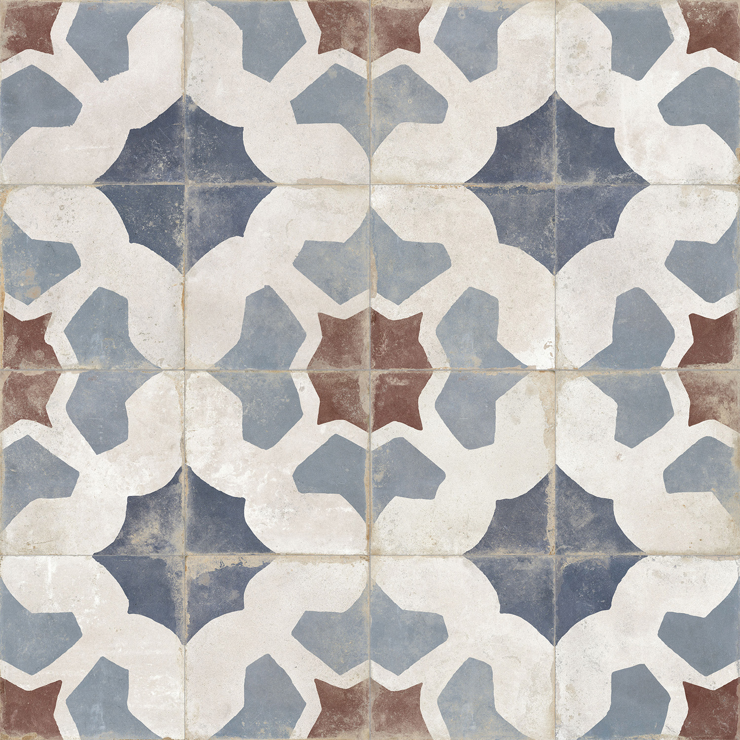 vloertegel / wandtegel fs farfalla blauw 45x45 4 in 1