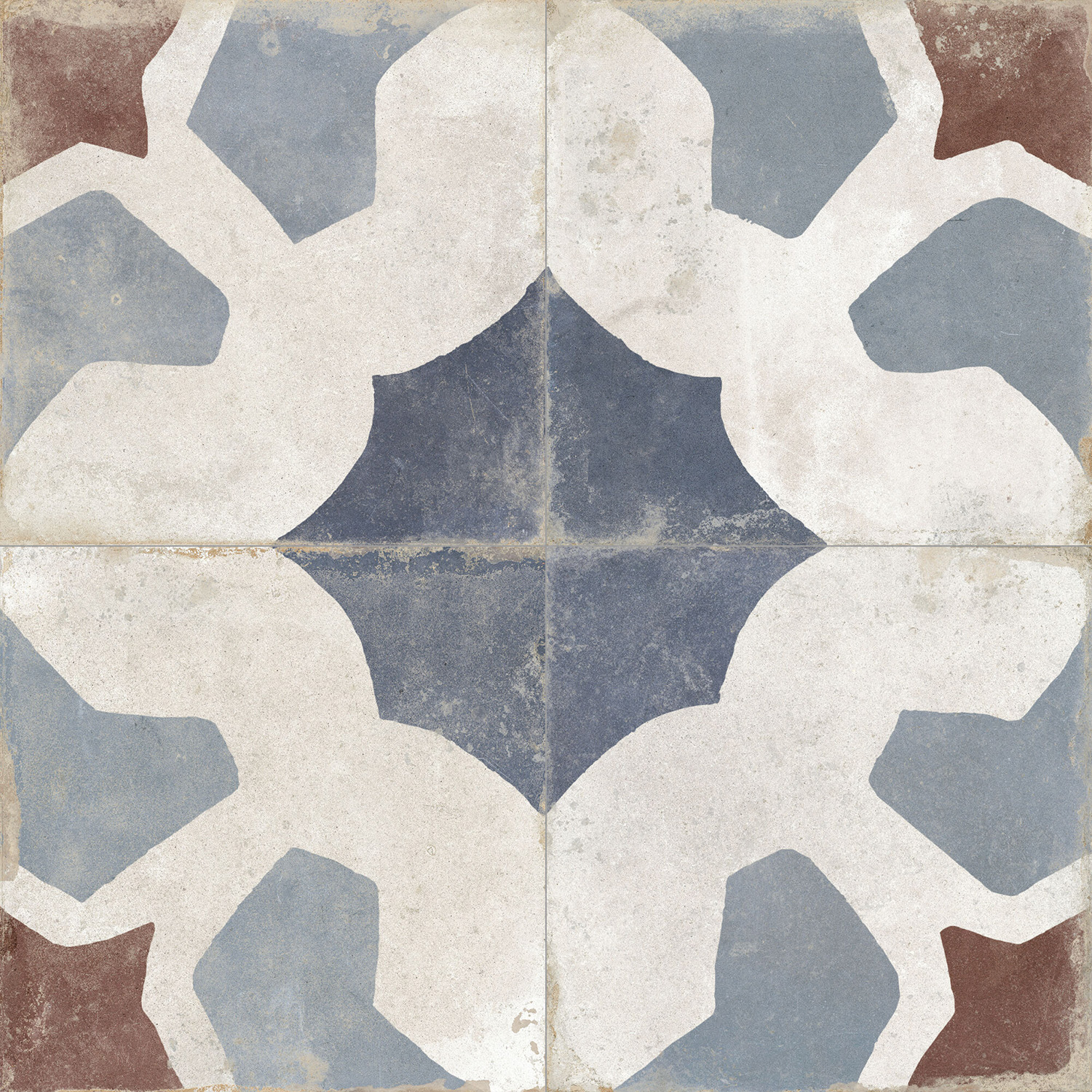 vloertegel / wandtegel fs farfalla blauw 45x45 4 in 1