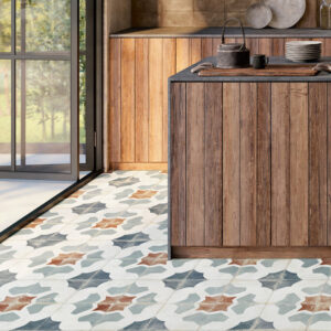 vloertegel / wandtegel fs farfalla blauw 45x45 4 in 1