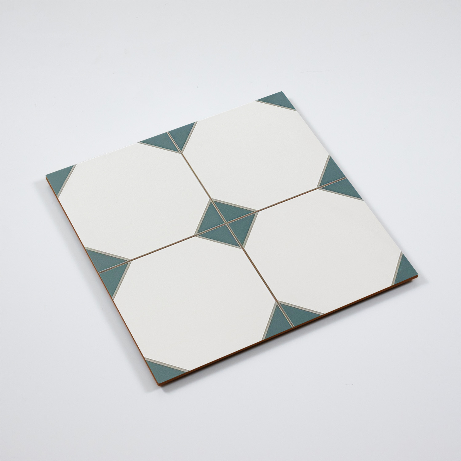 vloertegel / wandtegel canterburry blauw 33x33 4 in 1 tegel r9