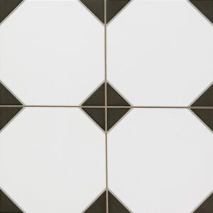 vloertegel / wandtegel canterburry zwart 33x33 4 in 1 tegel r9