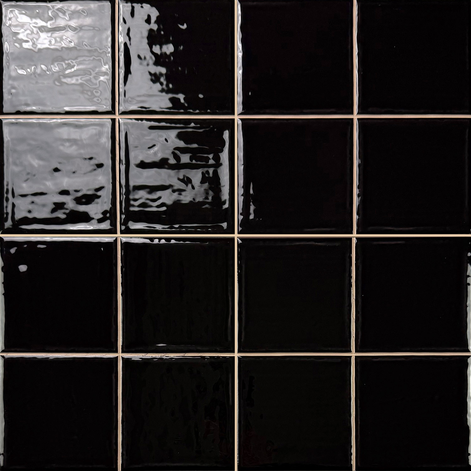 wandtegel noa zwart glans 10x10 cm