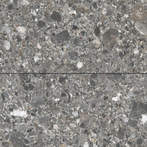 vloertegel wandtegel inlay graphite terazzo mat 60x120 gerectificeerd r9
