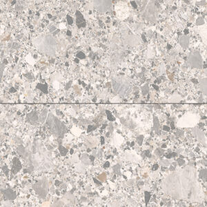 vloertegel wandtegel inlay parel grijs terazzo mat 60x120 gerectificeerd r9