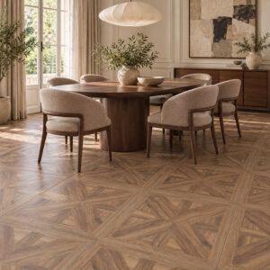 keramisch parket – houtlook tegel volte marquetry nogal 75x75 gerectificeerd