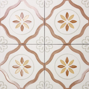 vloertegel wandtegel vintage levana clay petals 22.3x22.3 r9