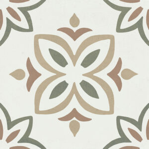 vloertegel wandtegel vintage lovenza bloom groen 22.3x22.3 r10