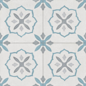 vloertegel wandtegel vintage siroka cross blauw 22.3x22.3 r10