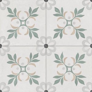 Vloertegel – wandtegel vintage Siroka dhalia blauw 22.3×22.3 R10