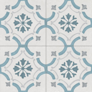 vloertegel wandtegel vintage siroka ornate blauw 22.3x22.3 r10