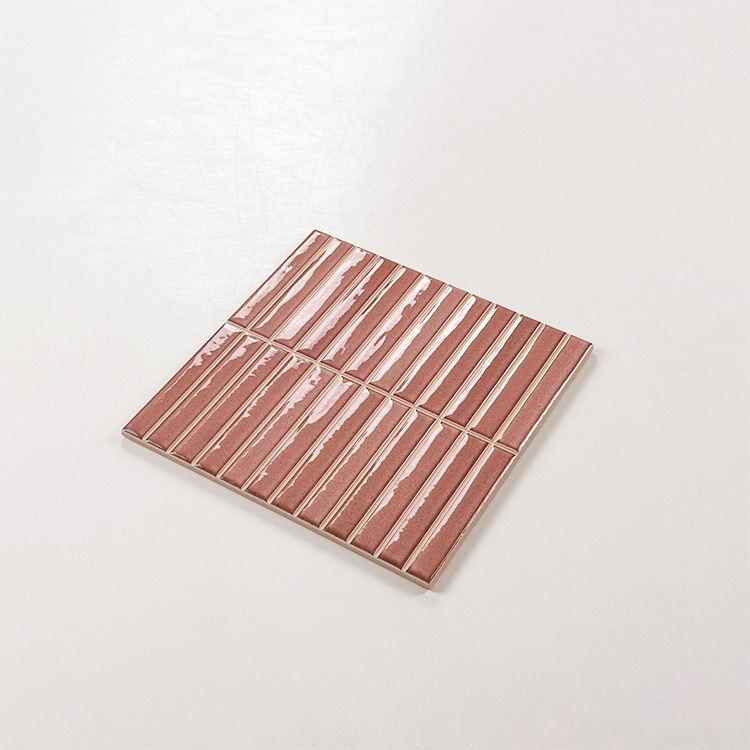wandtegel kitkat crispio cherry roze glans 1x10 cm (20x20)