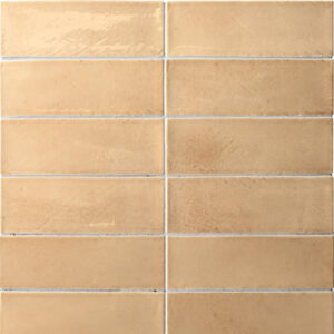vloertegel / wandtegel miyako ochre goud glans 5x15