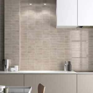 vloertegel / wandtegel miyako pura beige glans 5x15