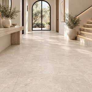 vloertegel wandtegel adacia beige cream natuursteenlook marmer limestone 120x120 gerectificeerd r10 tegelknaller