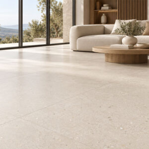 vloertegel wandtegel cadora marfil 120x120 cm – beige steenlook gerectificeerd r10 tegelknaller